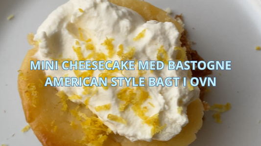 Mini cheesecakes med bastogne kiks. American style bagt i ovnen