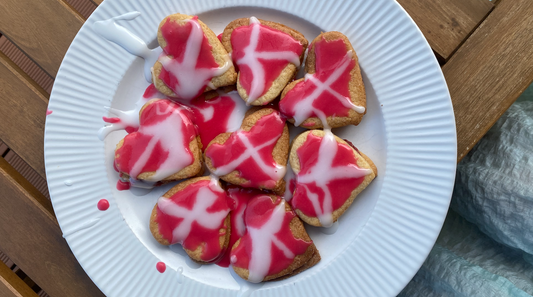 Opskrift på nemme og lækre hindbærsnitter med appelsin